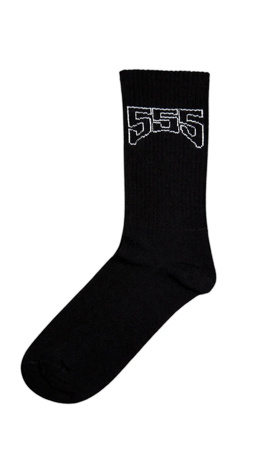 5:55 DIVINE CREST SOCKS - BLACK