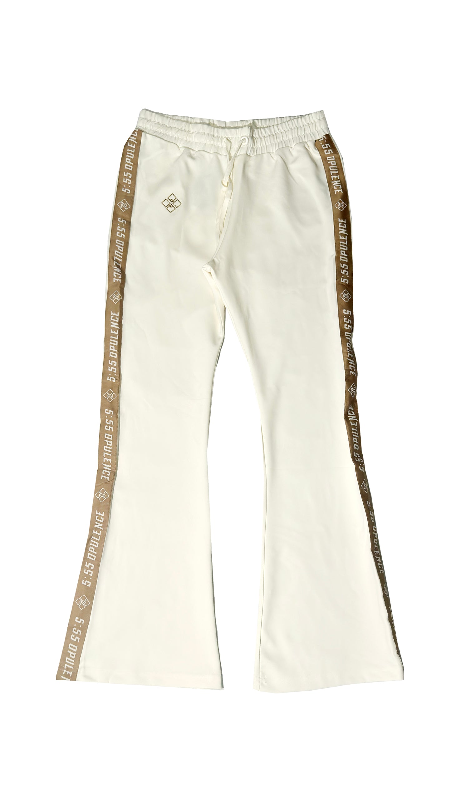 OPULENCE SANDSTONE FLARE TRACK PANTS