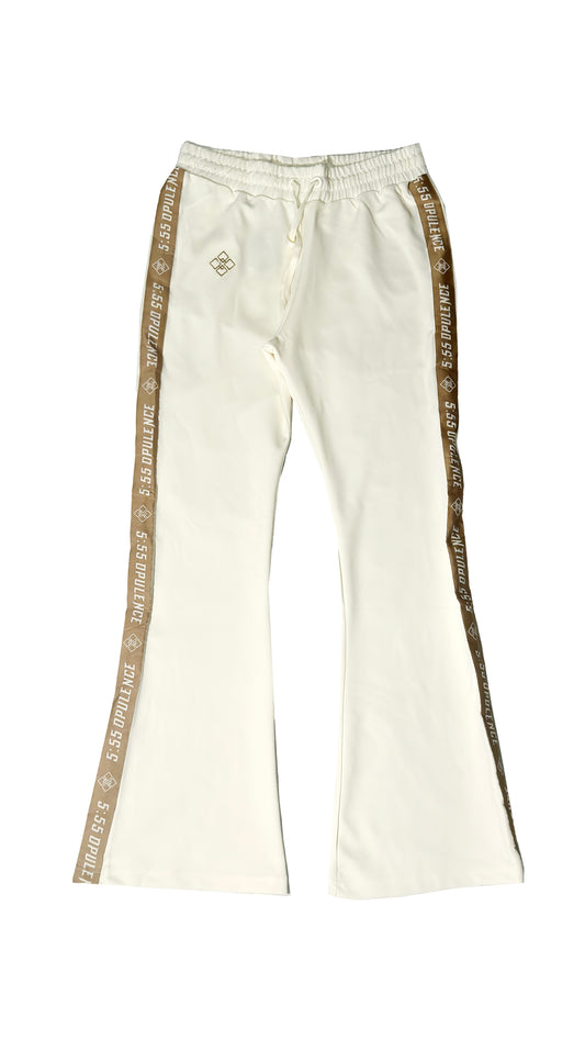 OPULENCE SANDSTONE FLARE TRACK PANTS