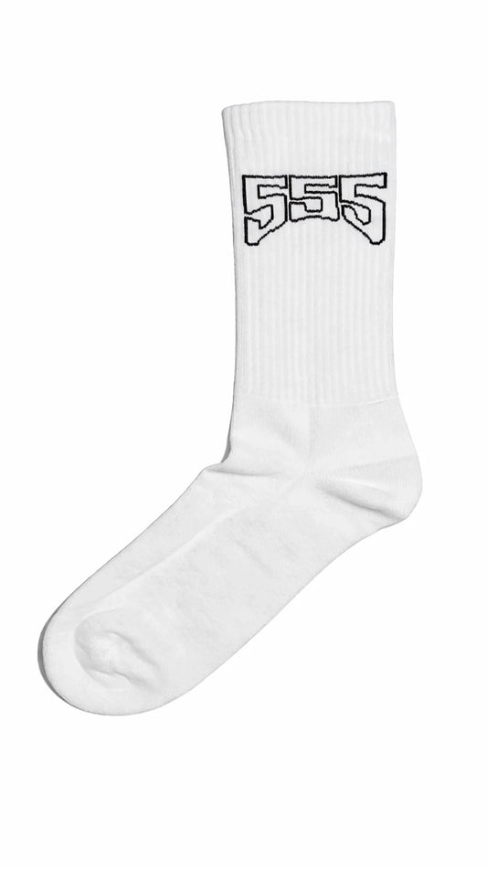5:55 DIVINE CREST SOCKS - WHITE