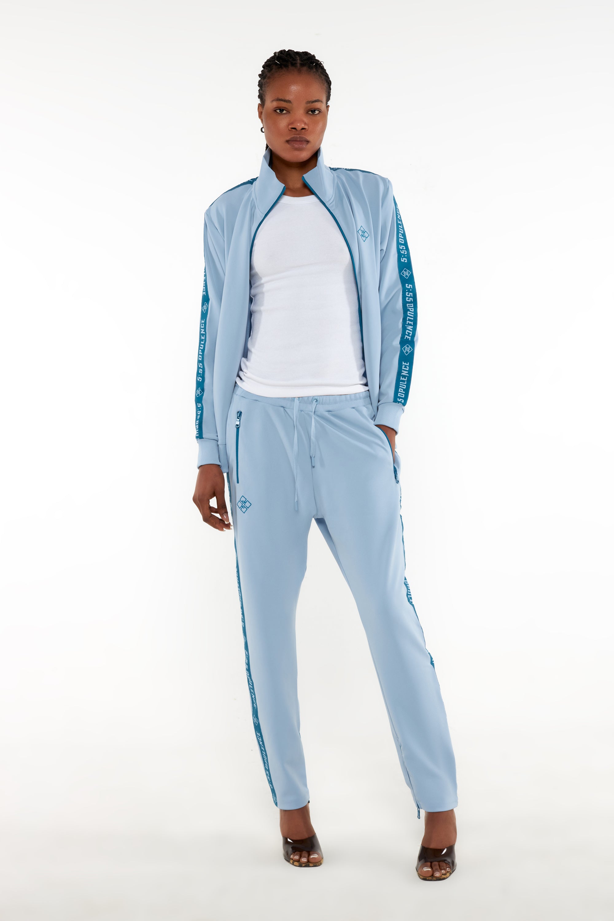 OPULENCE BLUE STRIDE TRACK PANTS