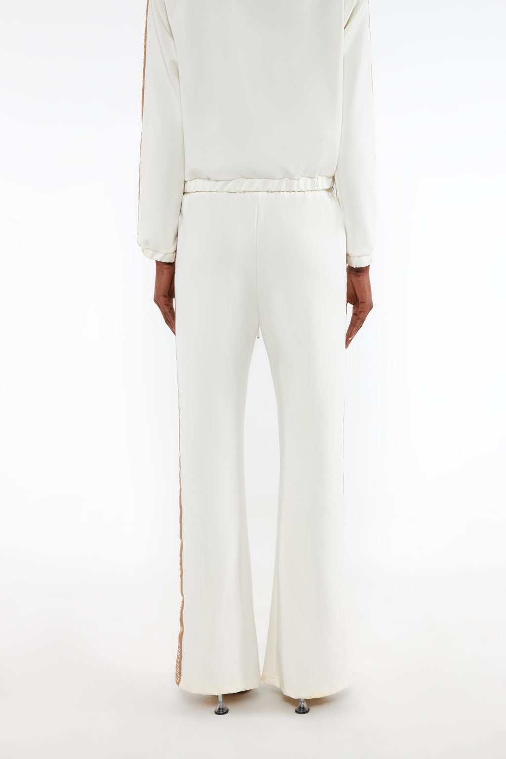 OPULENCE SANDSTONE FLARE TRACK PANTS