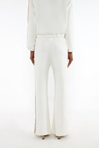 OPULENCE SANDSTONE FLARE TRACK PANTS