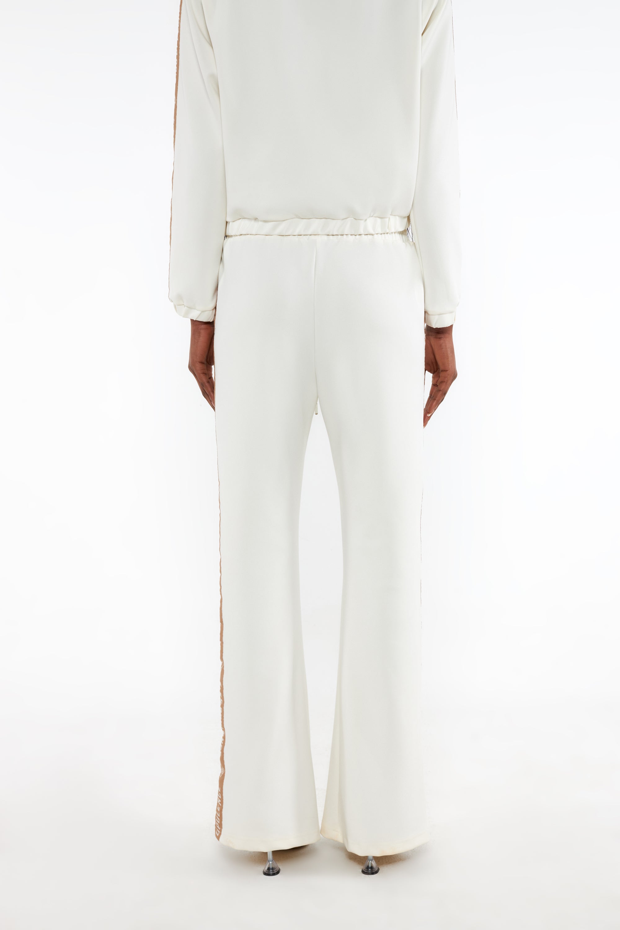 OPULENCE SANDSTONE FLARE TRACK PANTS
