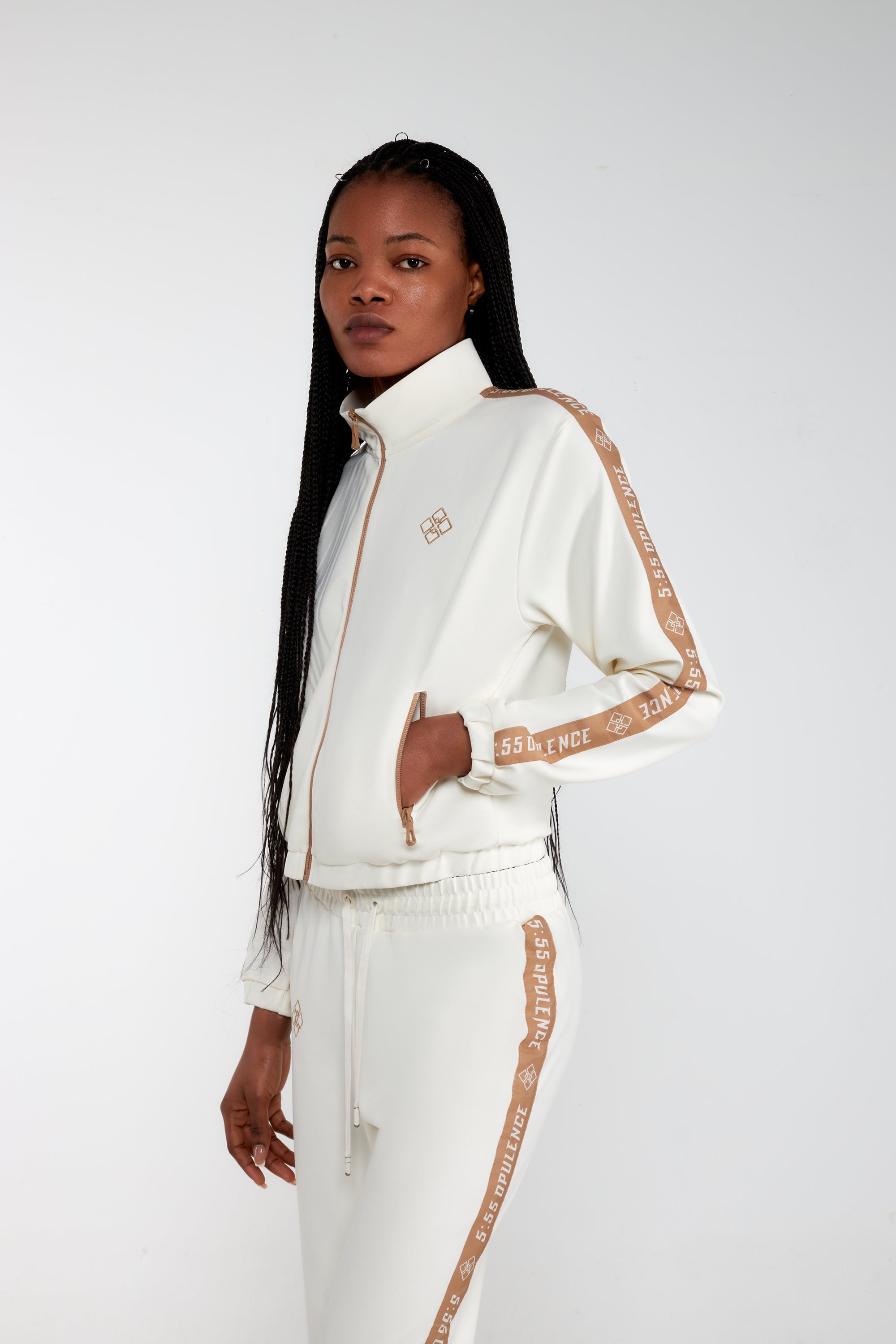 OPULENCE SANDSTONE TRACK JACKET