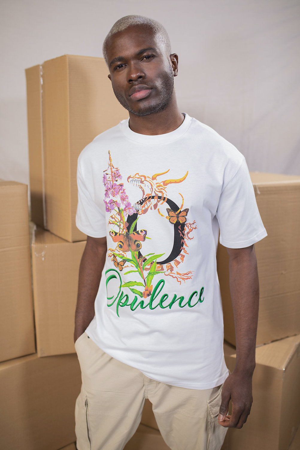 DRAGONFLY PRINT T-SHIRT